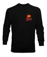 Kuzey Makedonya,Makedonya,Makedonya Bayrağı,Makedonya logosu,Macedonia flag. Siyah Erkek Sweatshirt - Tisho