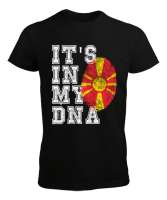 Kuzey Makedonya,Makedonya,Makedonya Bayrağı,Makedonya logosu,Macedonia flag. Siyah Erkek Tişört - Tisho