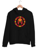Kuzey Makedonya,Makedonya,Makedonya Bayrağı,Makedonya logosu,Macedonia flag. Siyah Unisex Kapşonlu Sweatshirt - Tisho