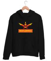 Kuzey Makedonya,Makedonya,Makedonya Bayrağı,Makedonya logosu,Macedonia flag. Siyah Unisex Kapşonlu Sweatshirt - Tisho