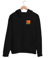 Kuzey Makedonya,Makedonya,Makedonya Bayrağı,Makedonya logosu,Macedonia flag. Siyah Unisex Kapşonlu Sweatshirt - Tisho
