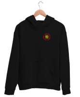 Kuzey Makedonya,Makedonya,Makedonya Bayrağı,Makedonya logosu,Macedonia flag. Siyah Unisex Kapşonlu Sweatshirt - Tisho