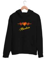 Kuzey Makedonya,Makedonya,Makedonya Bayrağı,Makedonya logosu,Macedonia flag. Siyah Unisex Kapşonlu Sweatshirt - Tisho