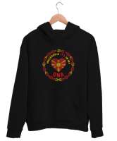 Kuzey Makedonya,Makedonya,Makedonya Bayrağı,Makedonya logosu,Macedonia flag. Siyah Unisex Kapşonlu Sweatshirt - Tisho