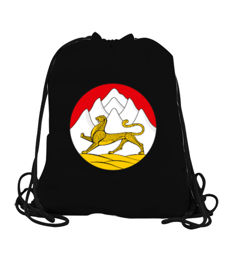 Tisho - Kuzey Osetya Bayrağı,Kuzey Osetya logosu. Büzgülü Spor Çanta