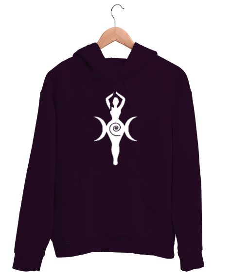 Tisho - Kybele - Kibele Tanrıça V3 Koyu Mor Unisex Kapşonlu Sweatshirt
