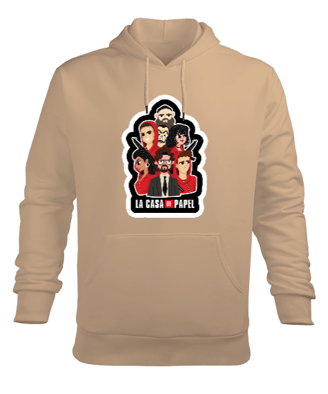 Tisho - La Casa De Papel Erkek Kapüşonlu Hoodie Sweatshirt