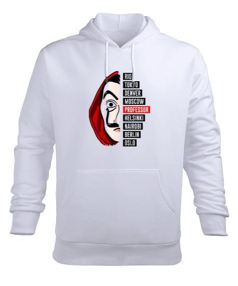 Tisho - LA CASA DE PAPEL SWEAT Erkek Kapüşonlu Hoodie Sweatshirt