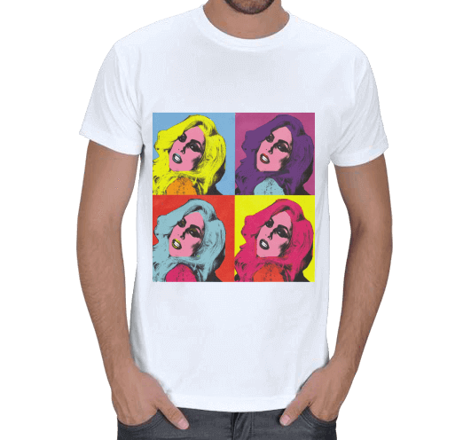 Tisho - Lady Gaga Pop Art Erkek Tişört