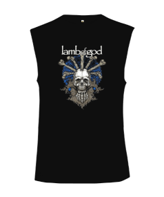 Tisho - Lamb Of God Rock Tasarım Baskılı Kesik Kol Unisex Tişört