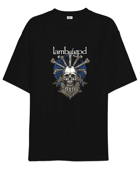 Tisho - Lamb Of God Rock Tasarım Baskılı Oversize Unisex Tişört