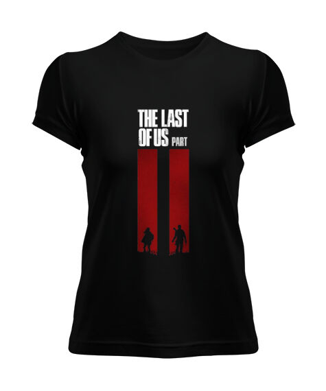 Tisho - Last of Us Part II Tasarım Baskılı Siyah Kadın Tişört