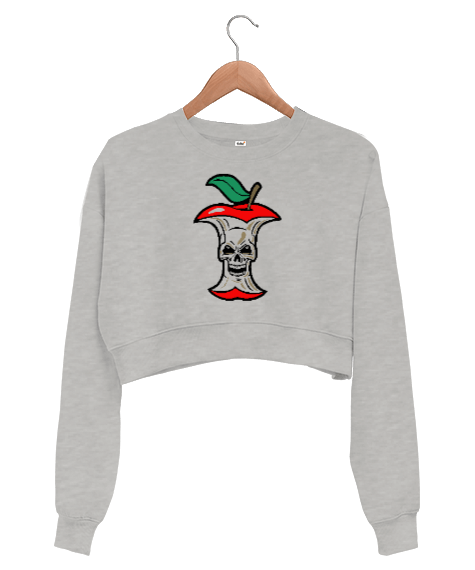 Tisho - Laughter Apple Kadın Crop Sweatshirt