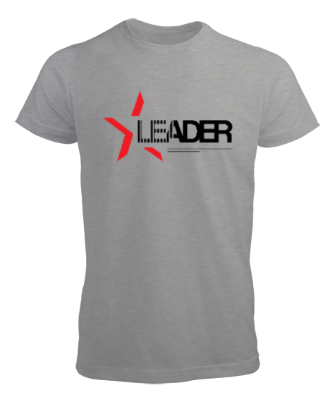 Tisho - Leader - Lider - Önder Gri Erkek Tişört