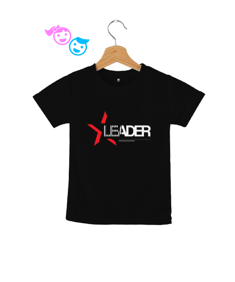 Tisho - Leader - Lider - Önder Siyah Çocuk Unisex