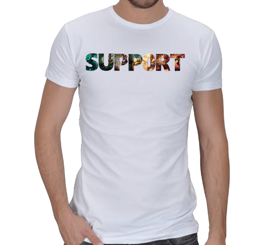Tisho - League of Legends Support beyaz Erkek Regular Kesim Tişört