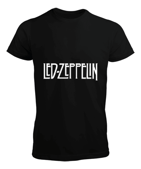 Tisho - Led Zeppelin 19070s Rock Metal Baskılı Siyah Erkek Tişört