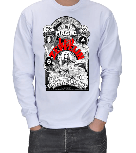 Tisho - Led Zeppelin - Electric Magic ERKEK SWEATSHIRT