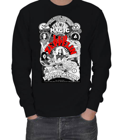 Tisho - Led Zeppelin - Electric Magic ERKEK SWEATSHIRT