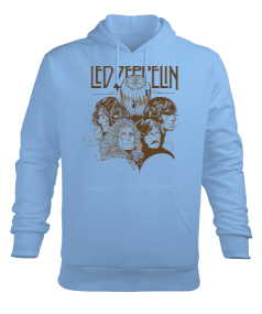 Tisho - Led Zeppelin Rock Tasarım Baskılı Erkek Kapüşonlu Hoodie Sweatshirt