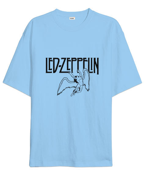 Tisho - Led Zeppelin Rock Tasarım Baskılı Oversize Unisex Tişört