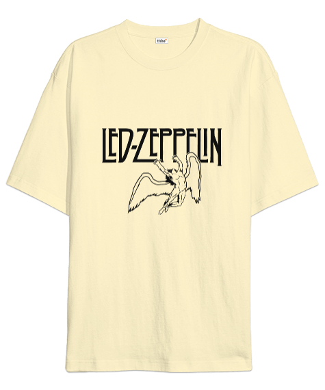 Tisho - Led Zeppelin Rock Tasarım Baskılı Oversize Unisex Tişört