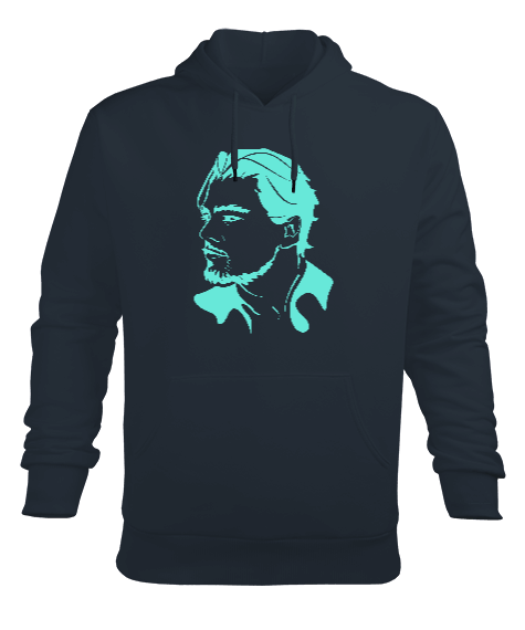 Tisho - Leonardo Dicaprio Tasarım Baskılı Erkek Kapüşonlu Hoodie Sweatshirt