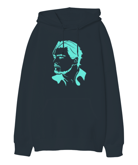 Tisho - Leonardo Dicaprio Tasarım Baskılı Oversize Unisex Kapüşonlu Sweatshirt