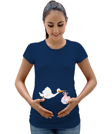 Tisho - Leylek Bebek Getiriyor Kadın Hamile Tişört