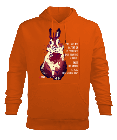 Tisho - Liberation Orange Erkek Kapüşonlu Hoodie Sweatshirt