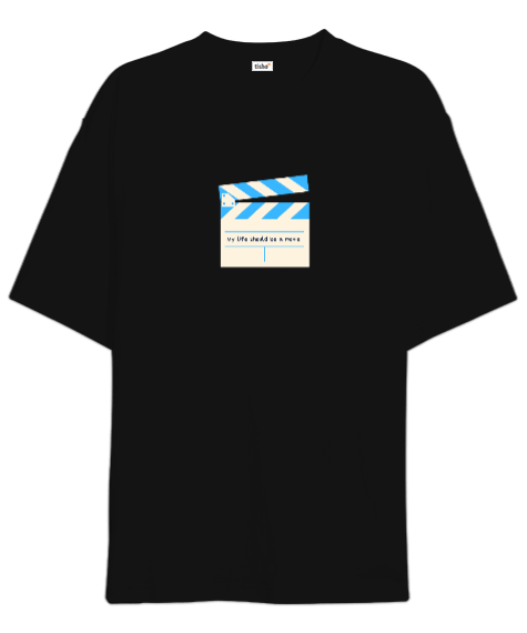 Tisho - Life is a short movie Oversize Unisex Tişört