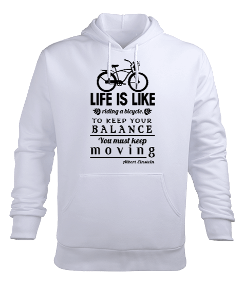 Tisho - Life is Lİke Baskılı Sweatshirt Erkek Kapüşonlu Hoodie Sweatshirt