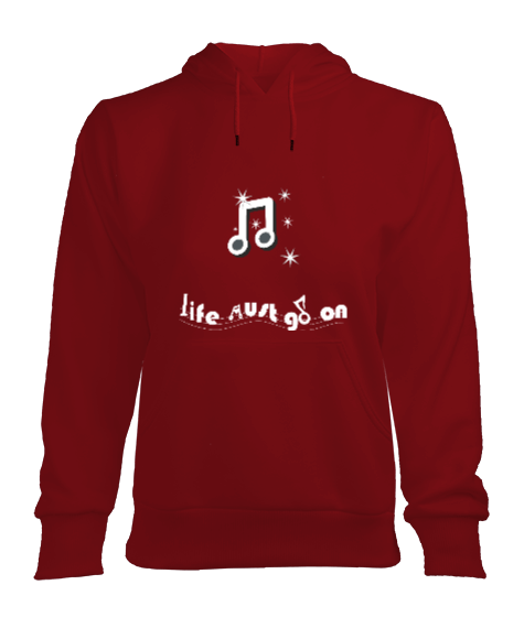 Tisho - life mus go Kadın Kapşonlu Hoodie Sweatshirt