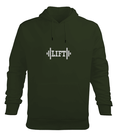 Tisho - Lift Logolu Erkek Kapüşonlu Hoodie Sweatshirt
