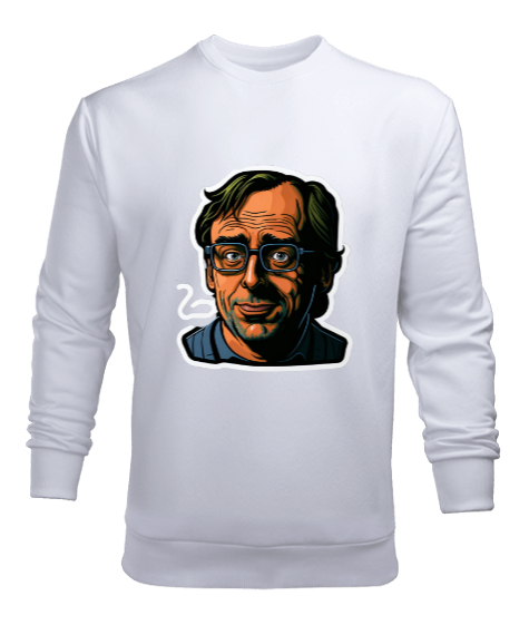 Tisho - Linus Torvalds Beyaz Erkek Sweatshirt