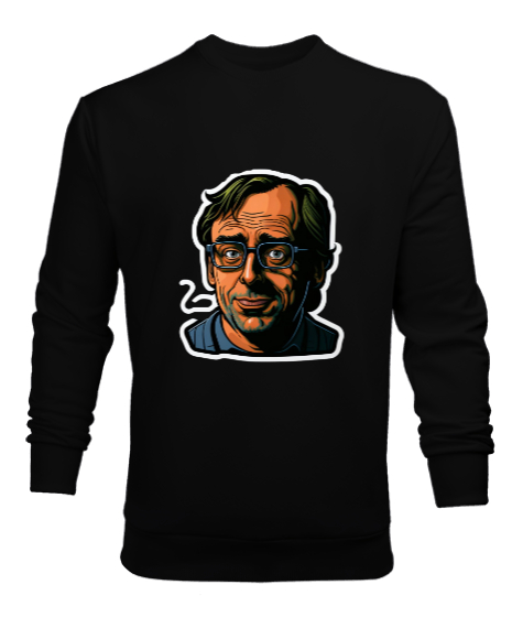 Tisho - Linus Torvalds Siyah Erkek Sweatshirt