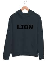 LION Füme Unisex Kapşonlu Sweatshirt - Tisho