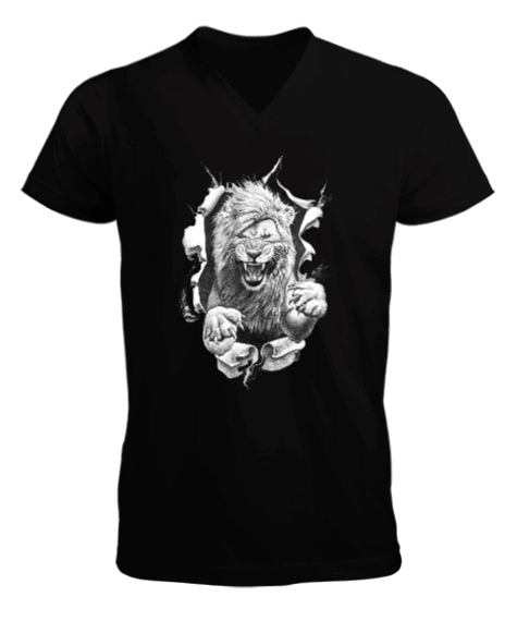 Tisho - Lion King Erkek Kısa Kol V Yaka Tişört