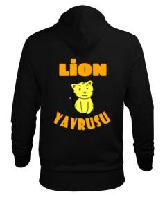 Lion Yavrusu Erkek Kapüşonlu Hoodie Sweatshirt - Thumbnail