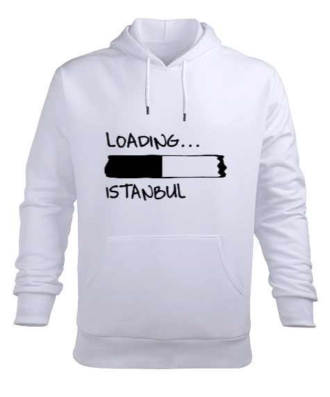 Tisho - loading... Erkek Kapüşonlu Hoodie Sweatshirt