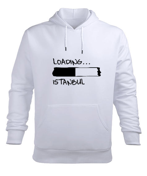 LOADING ISTANBUL Erkek Kapüşonlu Hoodie Sweatshirt - Tisho
