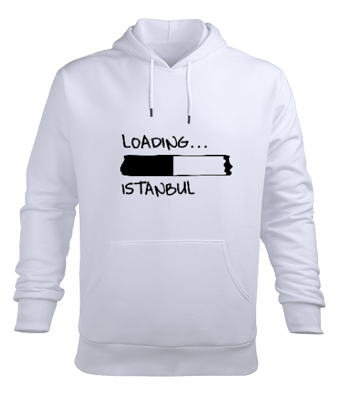 Tisho - LOADING ISTANBUL Erkek Kapüşonlu Hoodie Sweatshirt