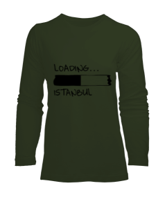 loadıng istanbul kadın uzun kollu yazlık T-shirt Kadın Uzun Kol Tişört - Tisho