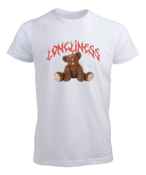 Tisho - Loneliness Bear Tasarım Baskılı Erkek Tişört