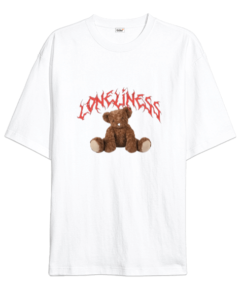 Tisho - Loneliness Bear Tasarım Baskılı Oversize Unisex Tişört