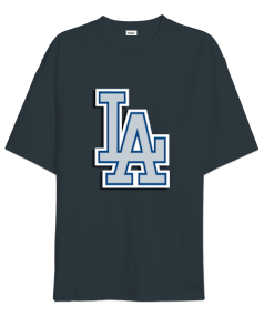 Los Angeles LA Baskılı Oversize Unisex Tişört