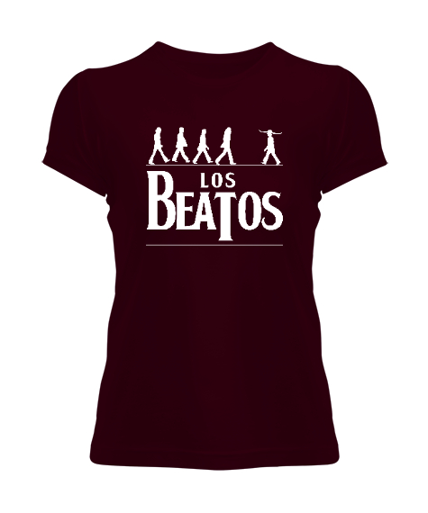 Tisho - Los Beatos Bordo Kadın Tişört