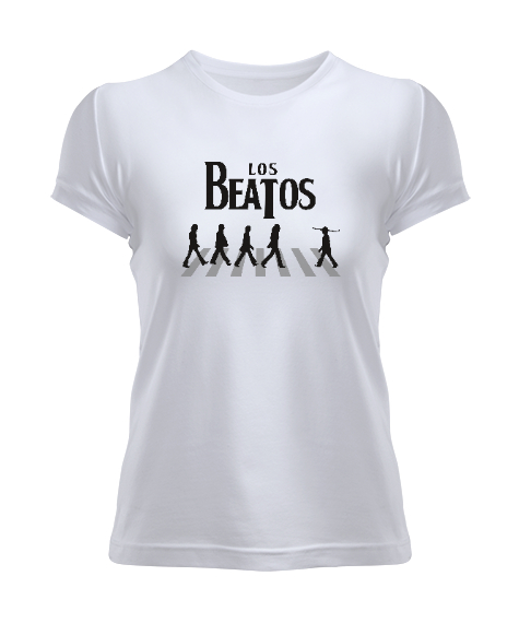 Tisho - Los Beatos V2 Beyaz Kadın Tişört