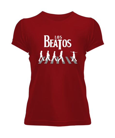 Tisho - Los Beatos V2 Kırmızı Kadın Tişört