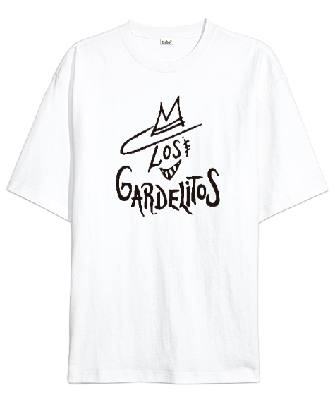 Tisho - Los Gardelitos Beyaz Oversize Unisex Tişört